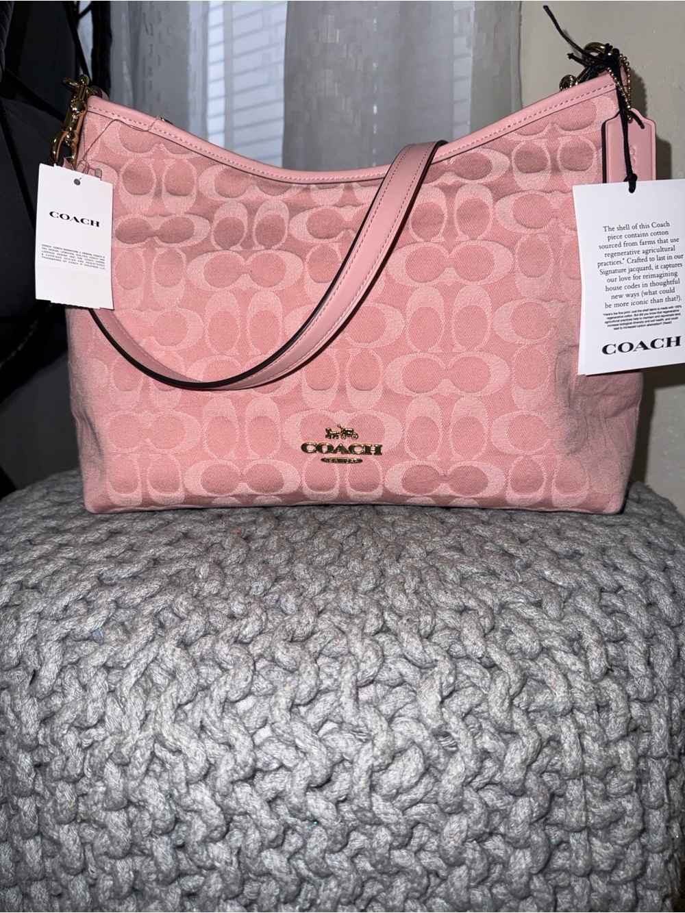 COACH, PINK DENIM  SIGNATURE LAUREL! Sold out!!!🔥🔥🔥🔥